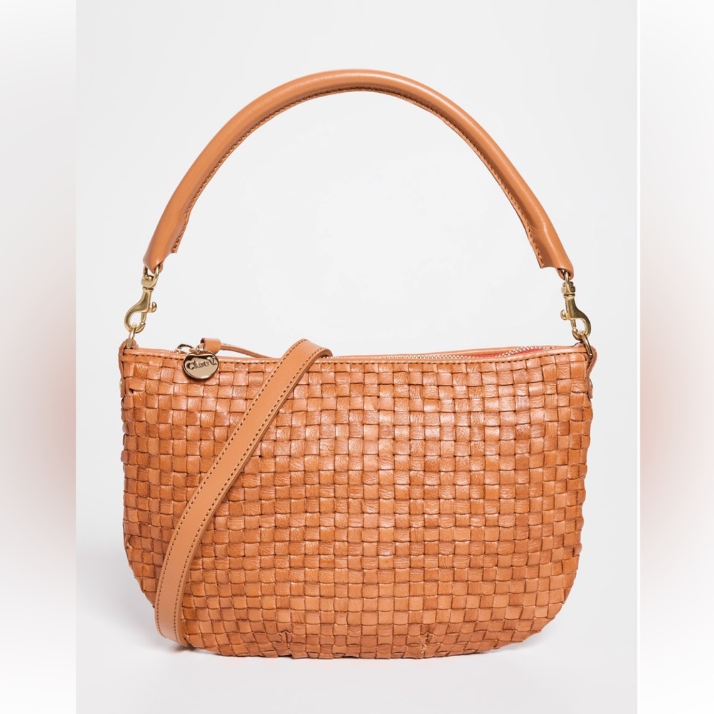 Clare V Petit Moyen Messenger Bag - Natural Woven Checker